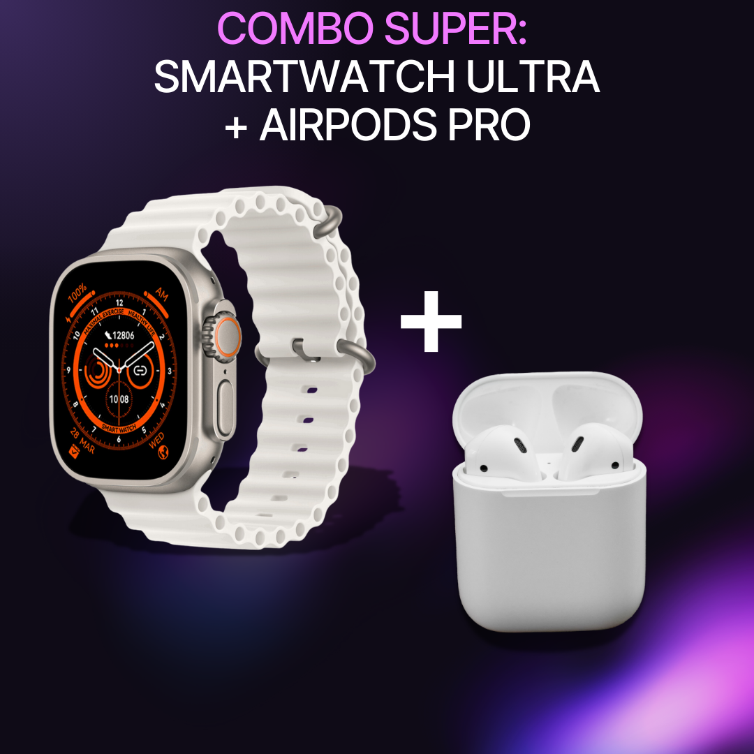 ¡MEGA COMBO! Smartwatch Ultra + AirPods Pro